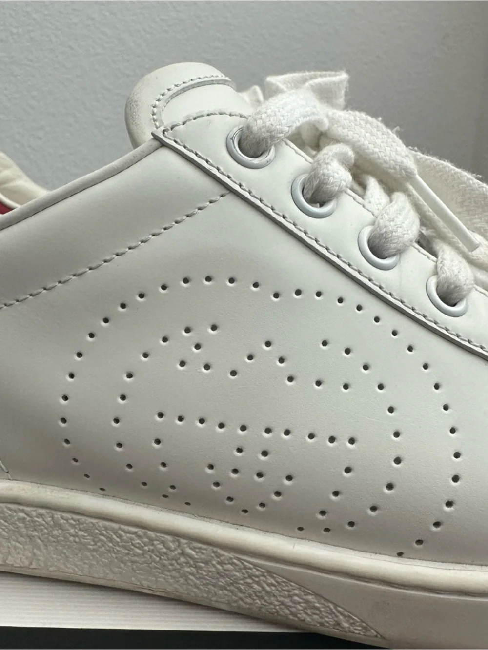 Gucci Ace Perforated Interlocking G Sneakers Size: 37 - Picture 10 of 16